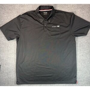 New Balance Japan 5L Black Performance Polo Shirt Mens 3XL  JDM Pocket